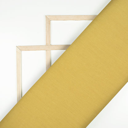 Flax Yellow Plain Cotton Flex Fabric