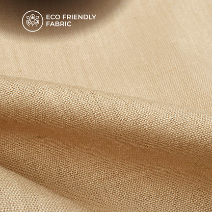Oyster Beige Plain Cotton Flex Fabric