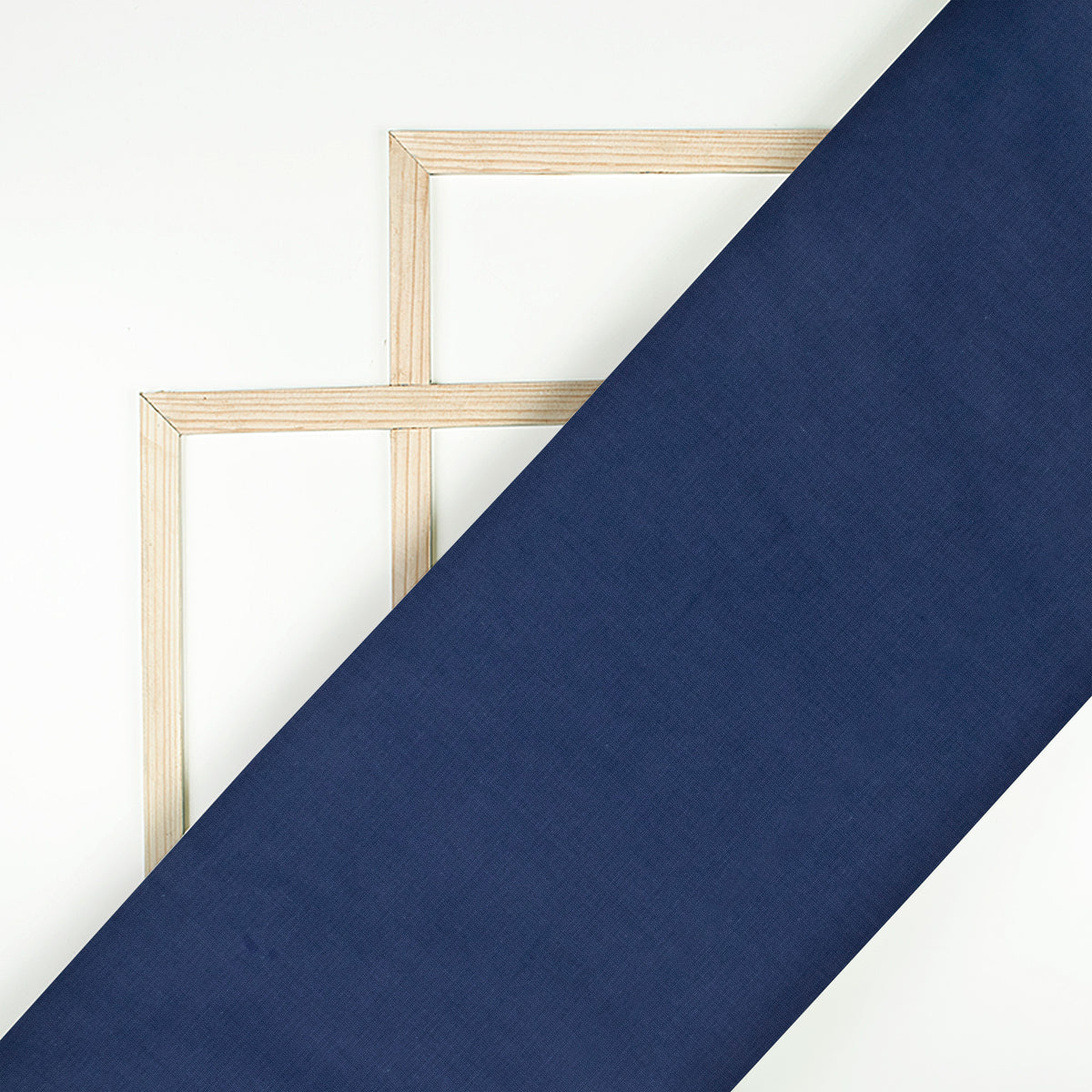 Yale Blue Plain Cotton Flex Fabric
