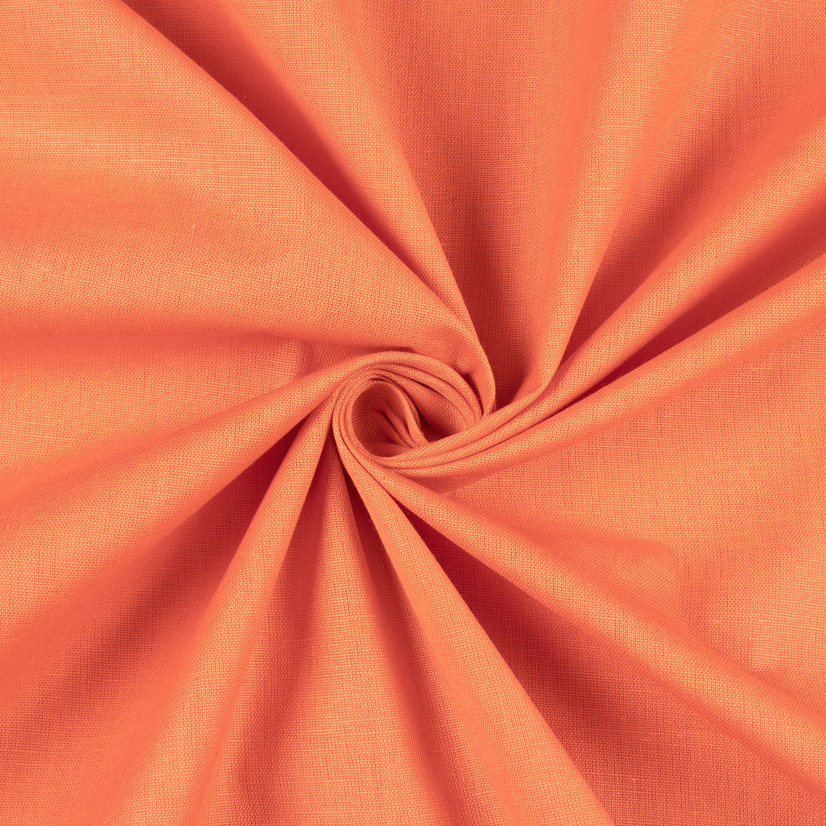 Coral Orange Plain Cotton Flex Fabric