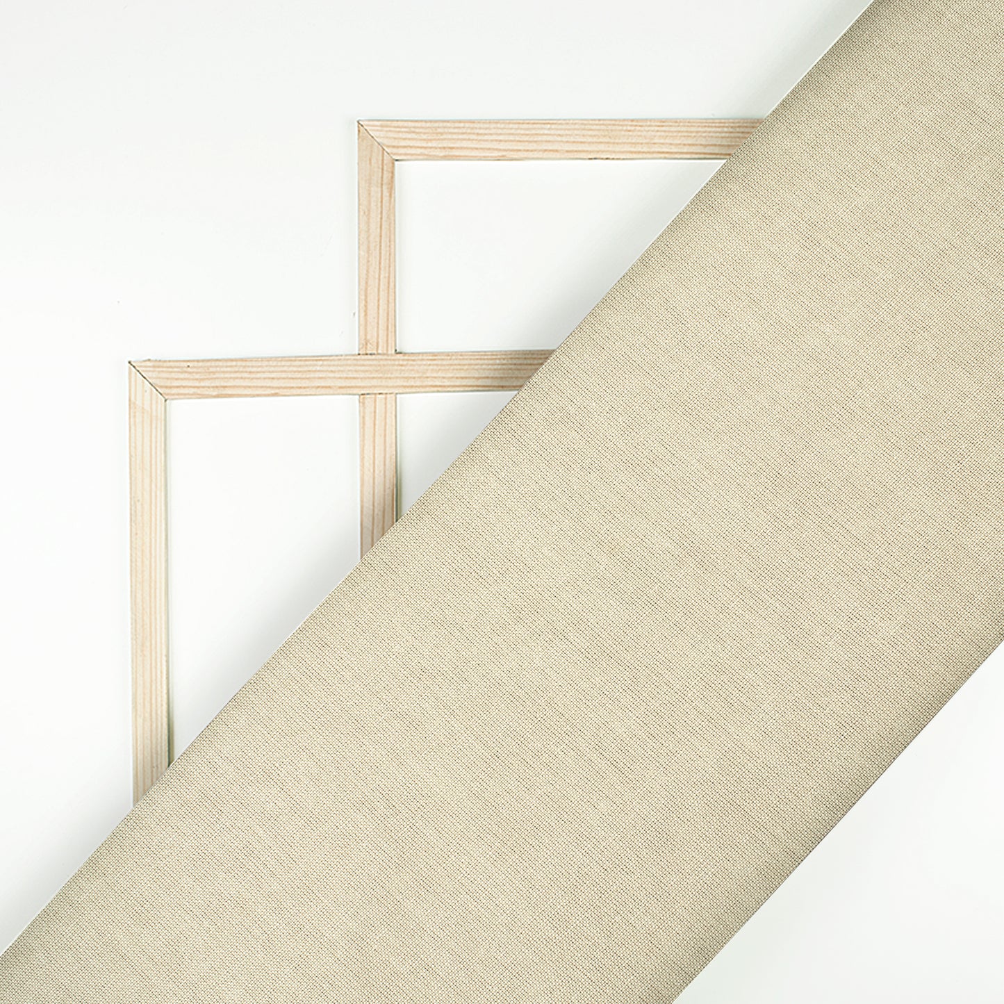Coffee Cream Plain Cotton Flex Fabric