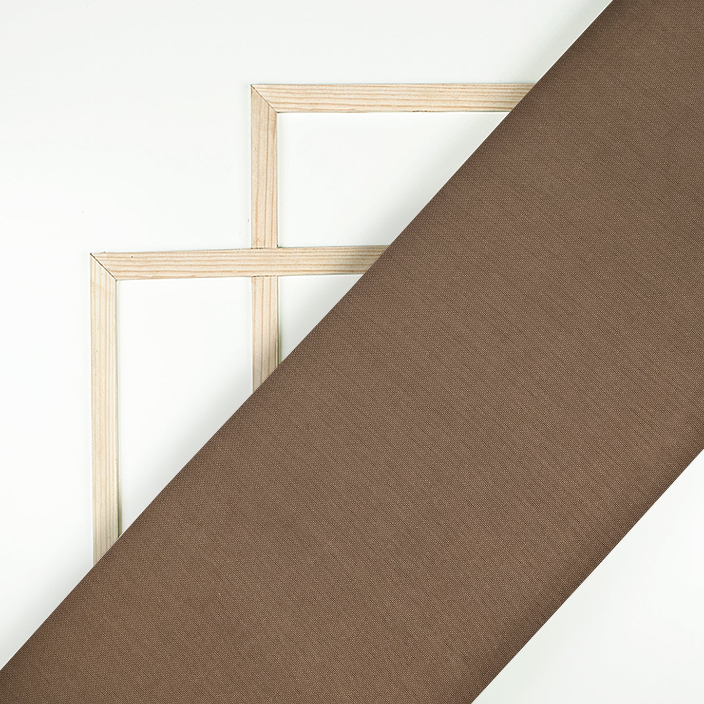 Coffee Brown Plain Cotton Flex Fabric