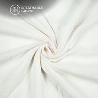 Plain White Soft Luxe Double Cloth Cheesy Cotton Fabric (Width 55 Inches)