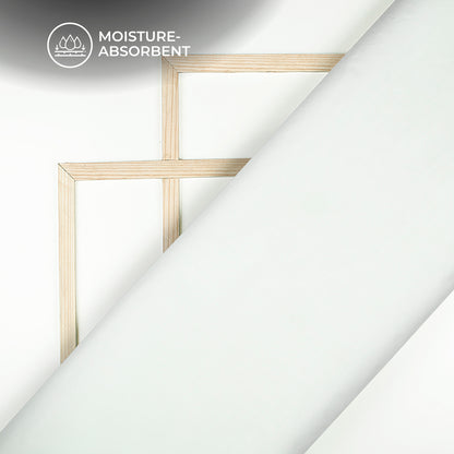 Plain White Soft Luxe Double Cloth Cheesy Cotton Fabric (Width 55 Inches)