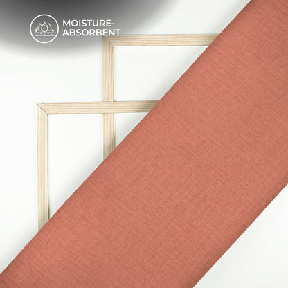 Plain Burnt Orange Soft Luxe Double Cloth Cheesy Cotton Fabric (Width 55 Inches)