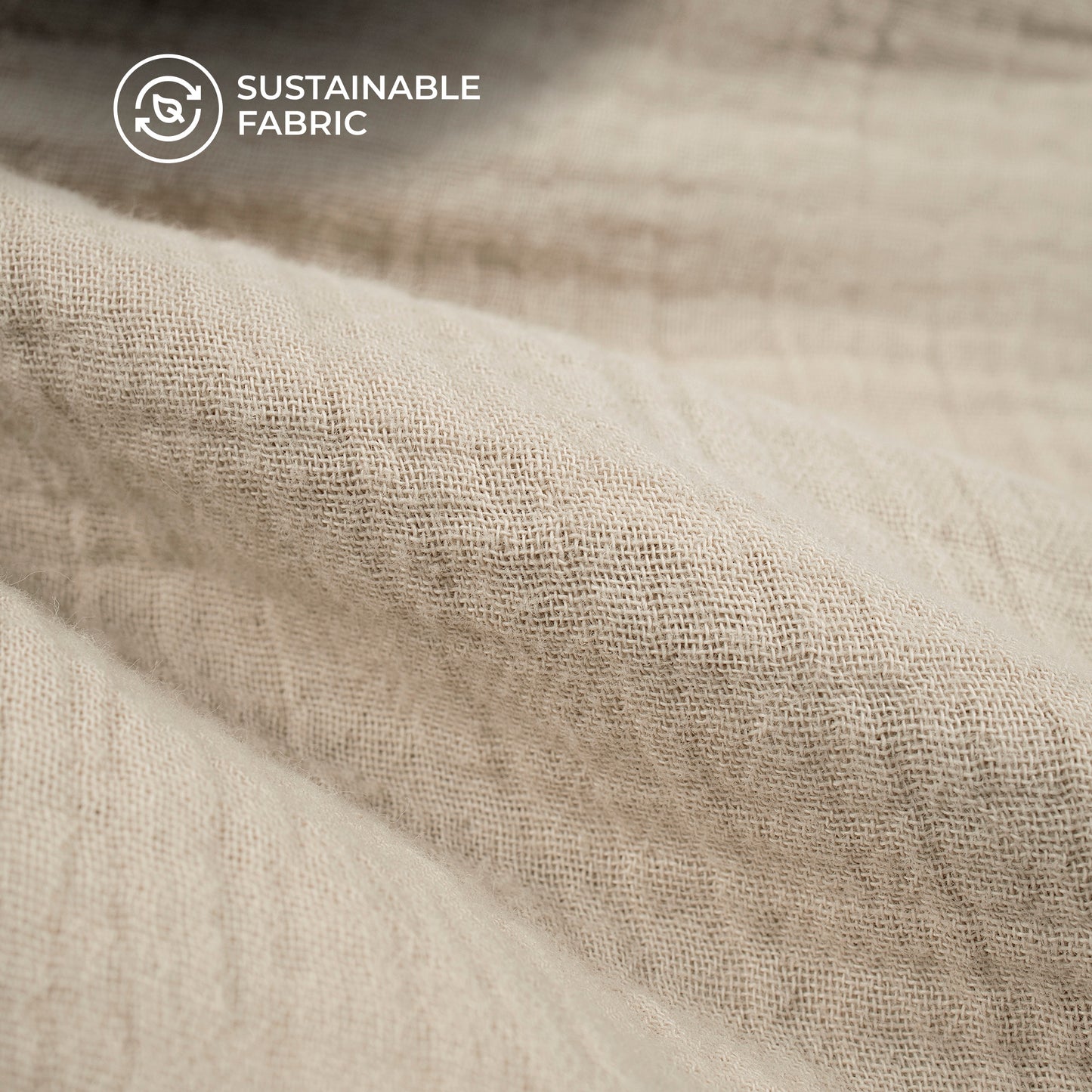 Plain Beige Soft Luxe Cheesy Cotton Fabric (Width 55 Inches)