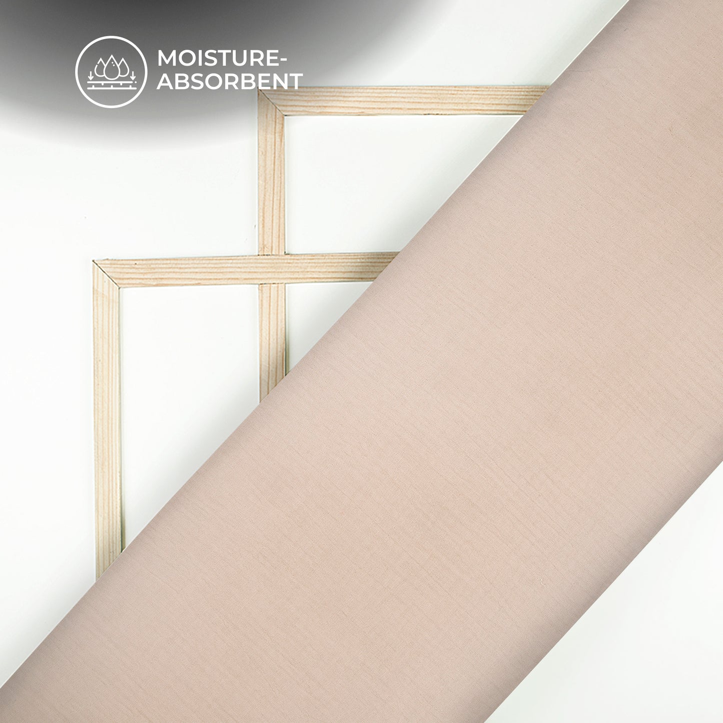 Plain Beige Soft Luxe Cheesy Cotton Fabric (Width 55 Inches)