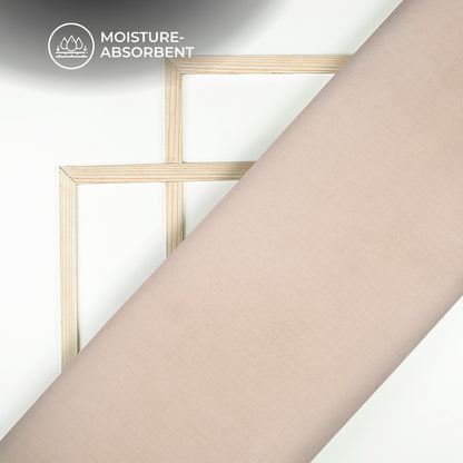 Plain Beige Soft Luxe Double Cloth Cheesy Cotton Fabric (Width 55 Inches)