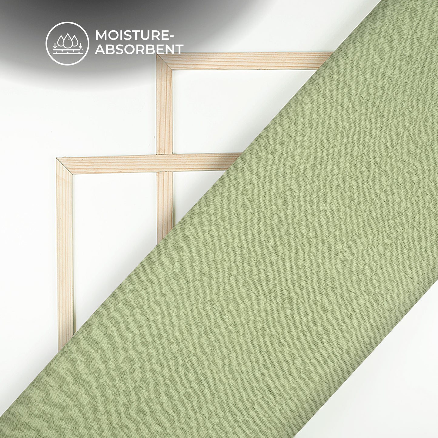 Plain Olive Green Soft Luxe Cheesy Cotton Fabric (Width 55 Inches)
