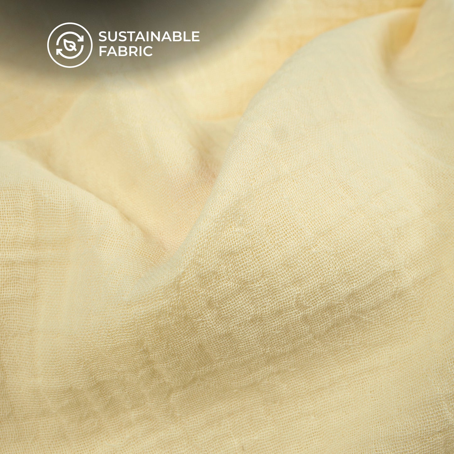 Plain Banana Yellow Soft Luxe Cheesy Cotton Fabric (Width 55 Inches)
