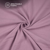 Plain Heather Purple Soft Luxe Double Cloth Cheesy Cotton Fabric (Width 55 Inches)