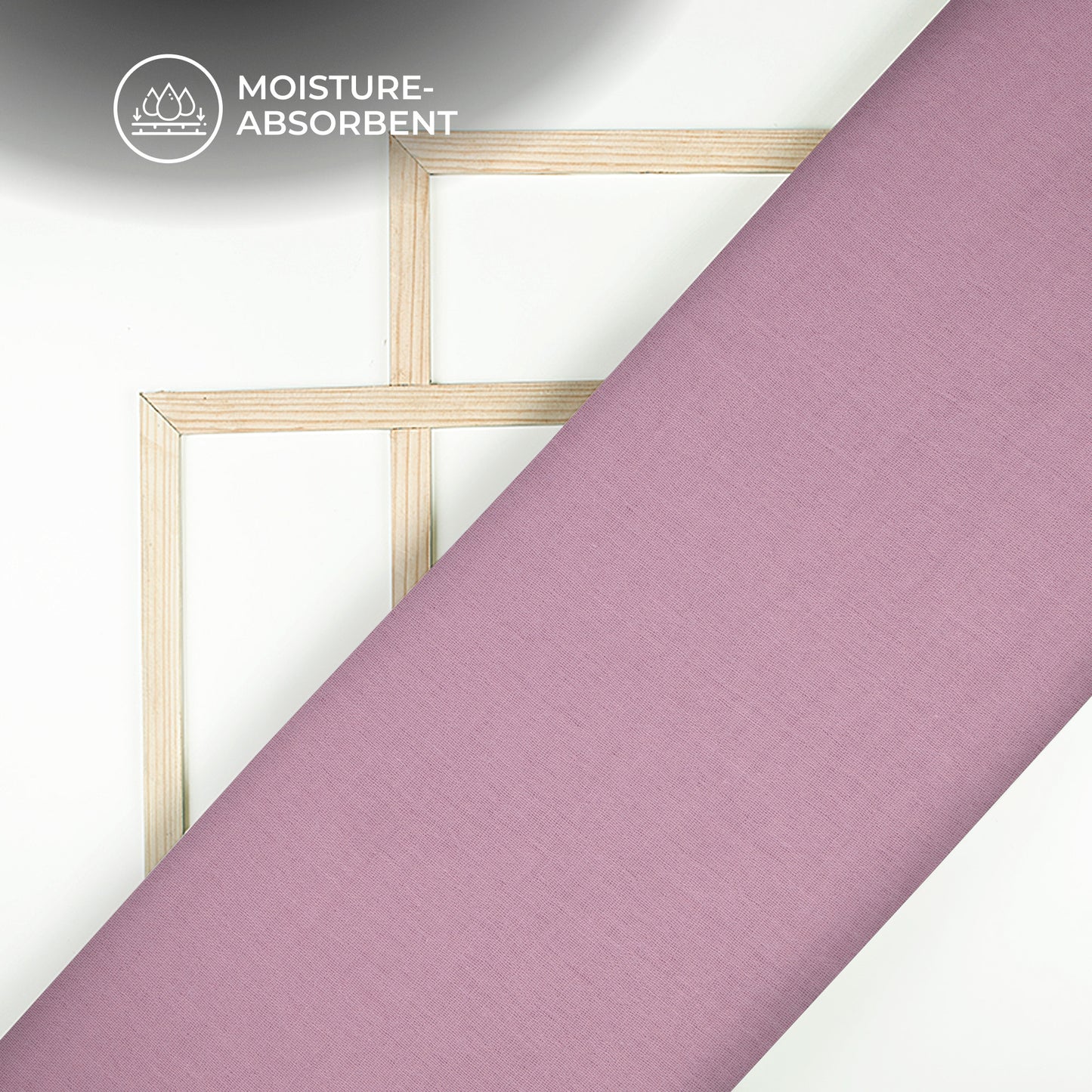 Plain Heather Purple Soft Luxe Cheesy Cotton Fabric (Width 55 Inches)