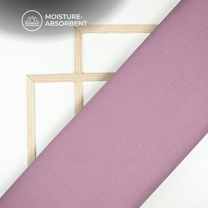 Plain Heather Purple Soft Luxe Double Cloth Cheesy Cotton Fabric (Width 55 Inches)