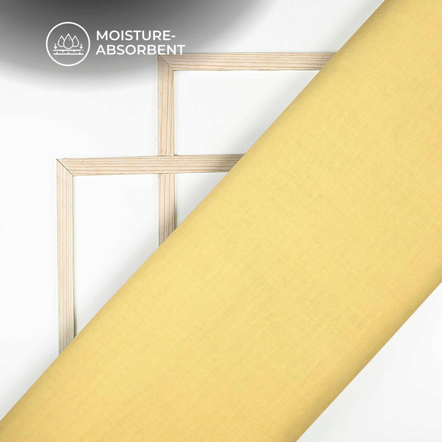 Plain Mustard Yellow Soft Luxe Double Cloth Cheesy Cotton Fabric (Width 55 Inches)