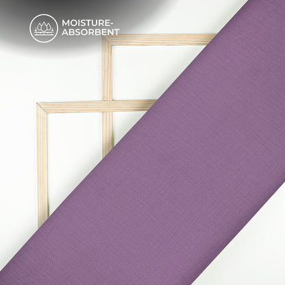 Plain Violet Purple Soft Luxe Double Cloth Cheesy Cotton Fabric (Width 55 Inches)