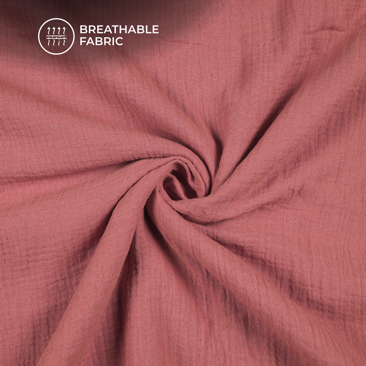 Plain Pastel Maroon Soft Luxe Double Cloth Cheesy Cotton Fabric (Width 55 Inches)