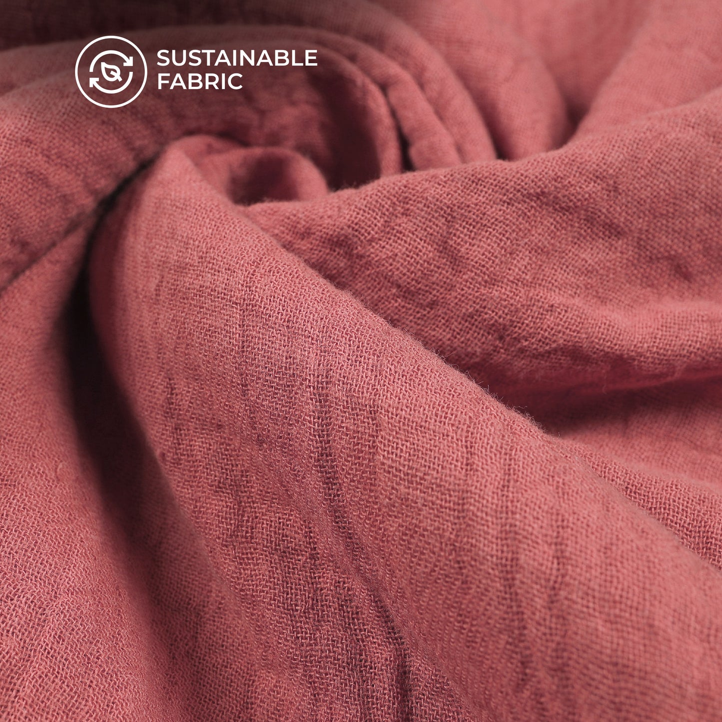 Plain Pastel Maroon Soft Luxe Double Cloth Cheesy Cotton Fabric (Width 55 Inches)