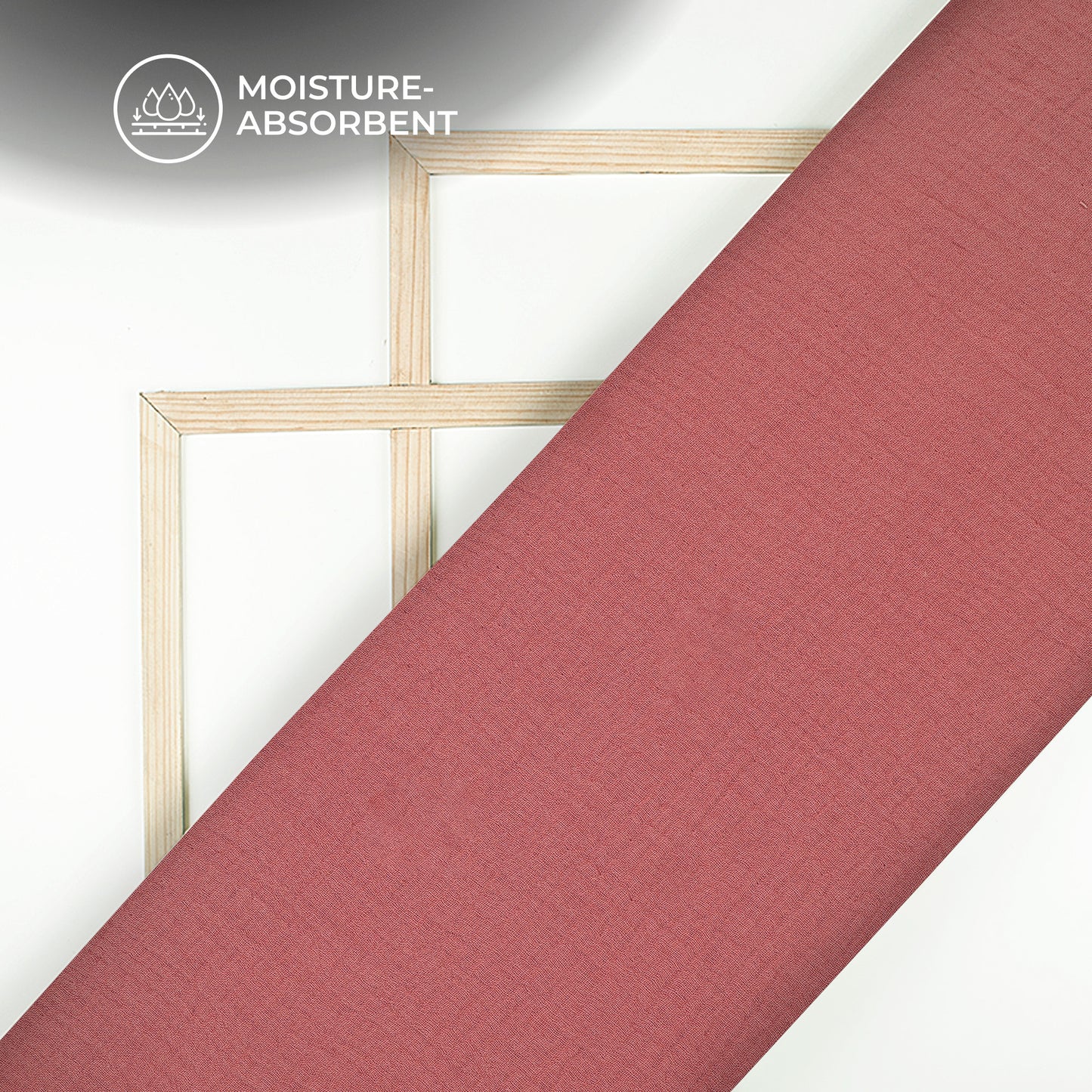 Plain Pastel Maroon Soft Luxe Double Cloth Cheesy Cotton Fabric (Width 55 Inches)