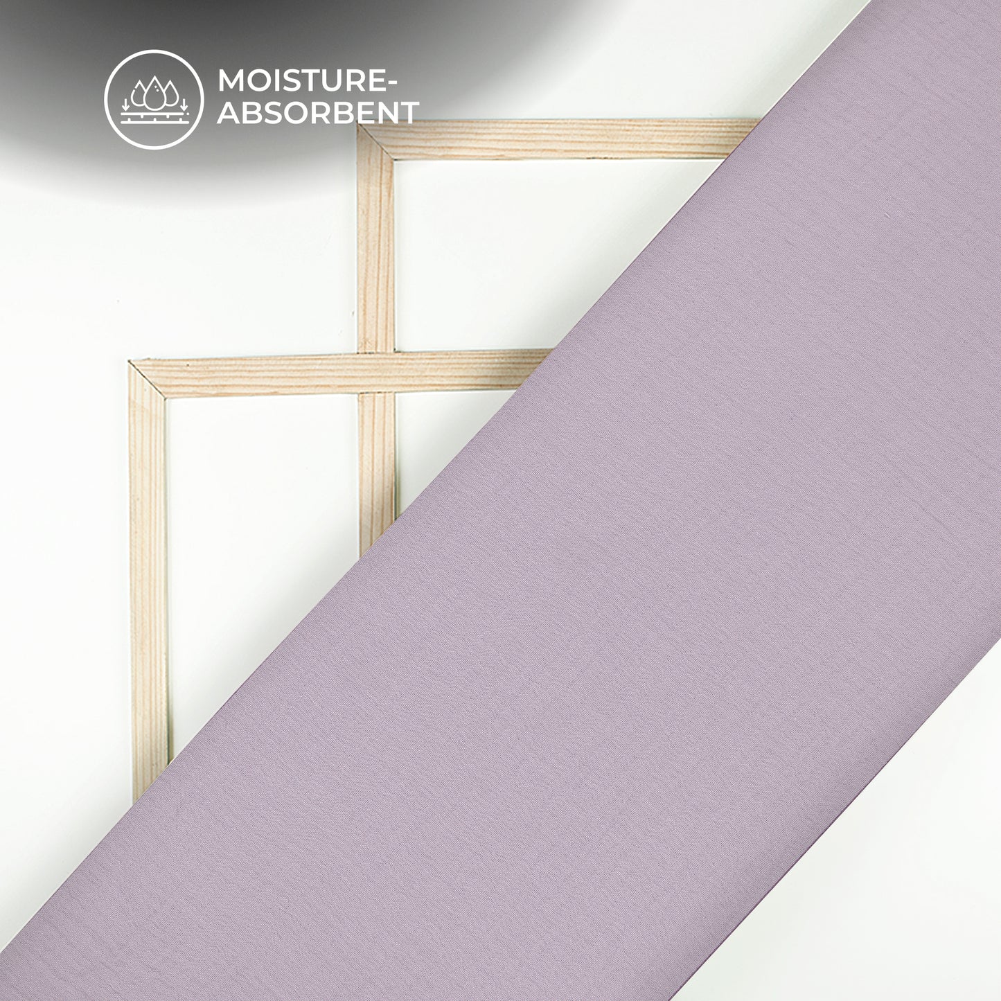 Plain Light Purple Soft Luxe Double Cloth Cheesy Cotton Fabric (Width 55 Inches)