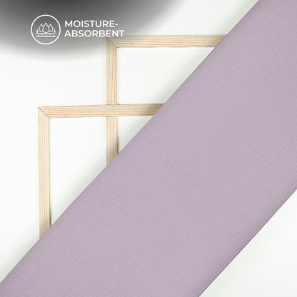 Plain Light Purple Soft Luxe Double Cloth Cheesy Cotton Fabric (Width 55 Inches)