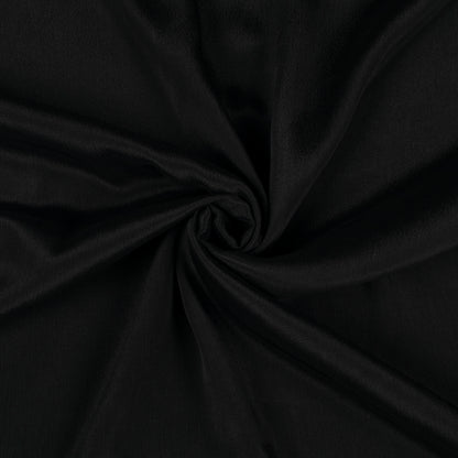 Black Plain Pure Chinnon Chiffon Fabric
