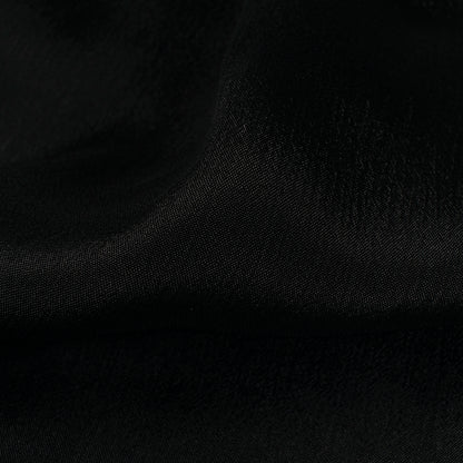 Black Plain Pure Chinnon Chiffon Fabric