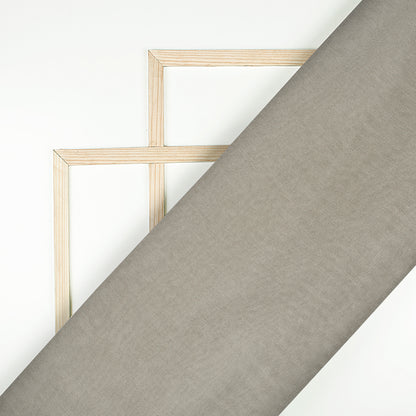 Grey Plain Pure Chinnon Chiffon Fabric
