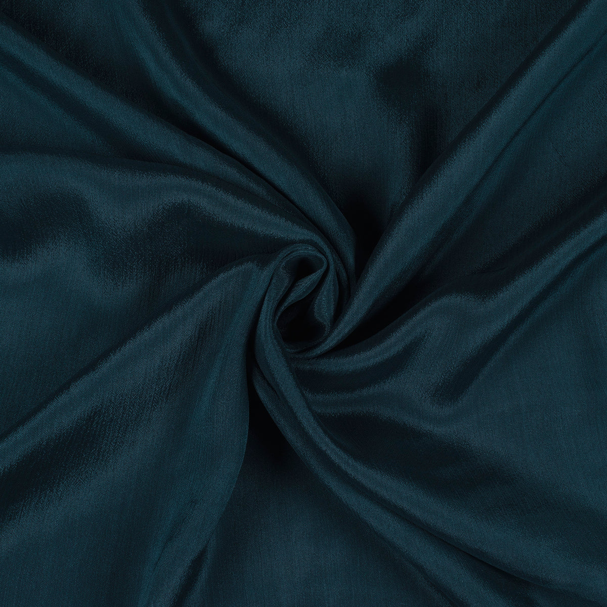 Peacock Blue Plain Pure Chinnon Chiffon Fabric