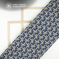 Exclusive Paisley Embroidery Work Denim Fabric