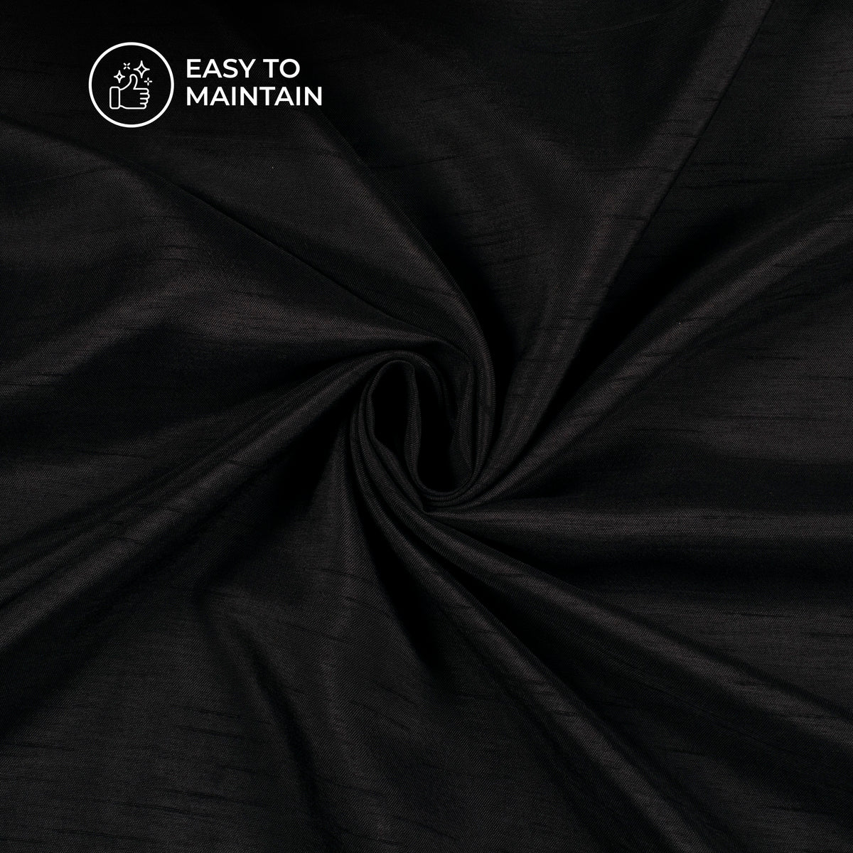 Black Plain Pure Dola Silk Fabric For Wholesale