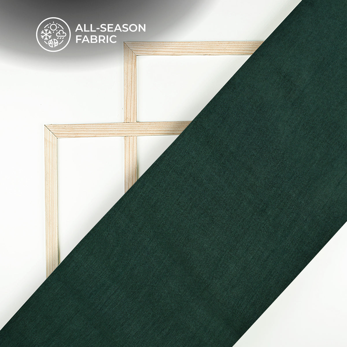 Castleton Green Plain Pure Dola Silk Fabric