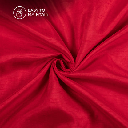 Candy Red Plain Pure Dola Silk Fabric