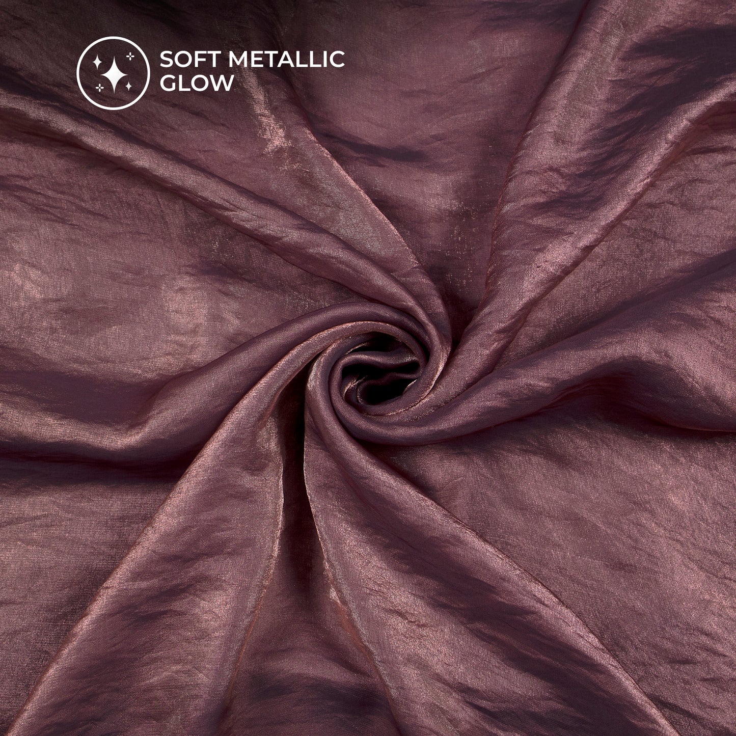 Exclusive Wine Purple Plain Shimmer Tissue Fabric