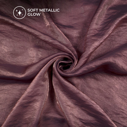 Exclusive Wine Purple Plain Shimmer Tissue Fabric