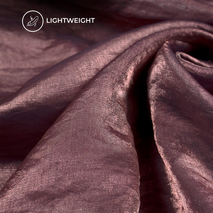 Exclusive Wine Purple Plain Shimmer Tissue Fabric