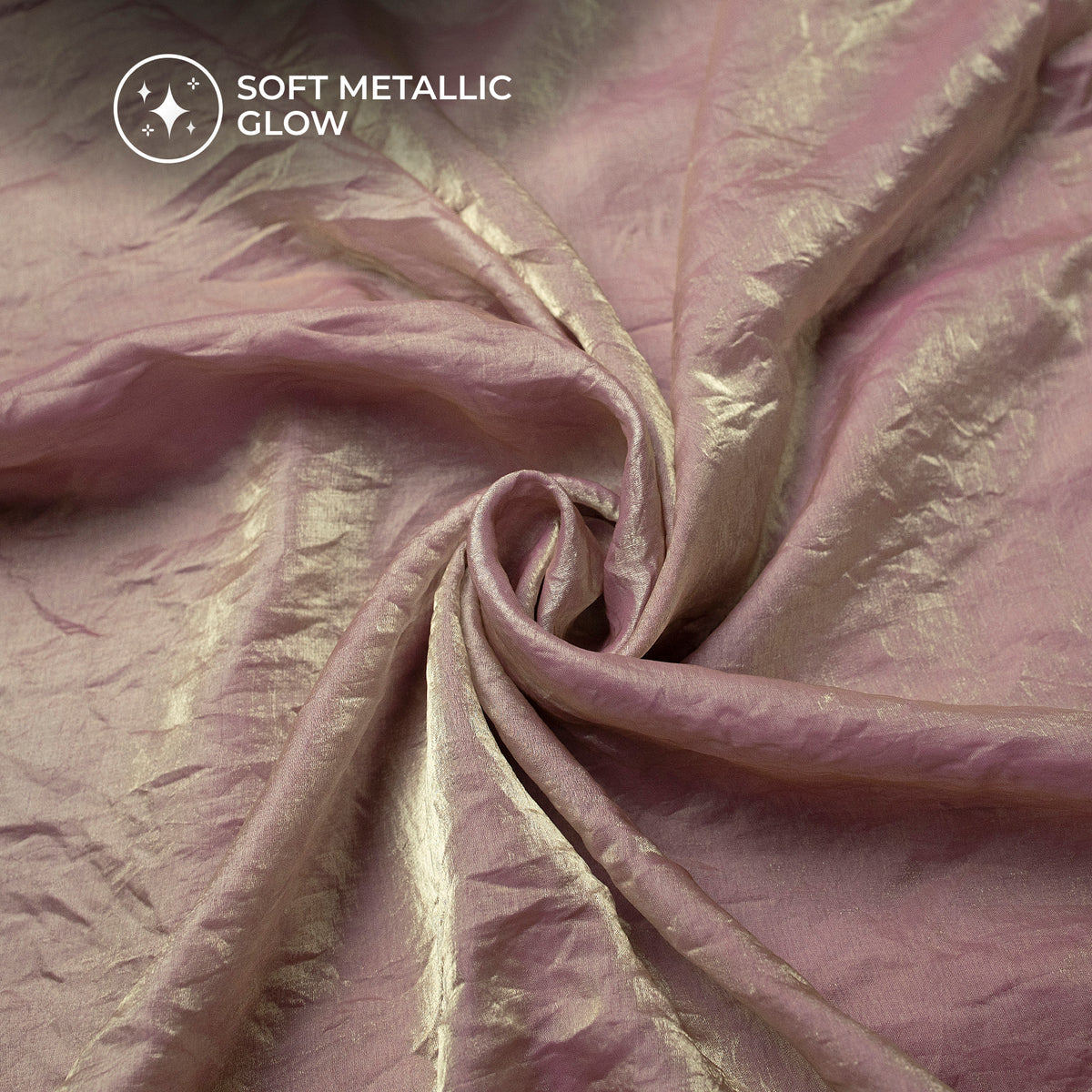 Exclusive Lemonade Pink Plain Shimmer Tissue Fabric