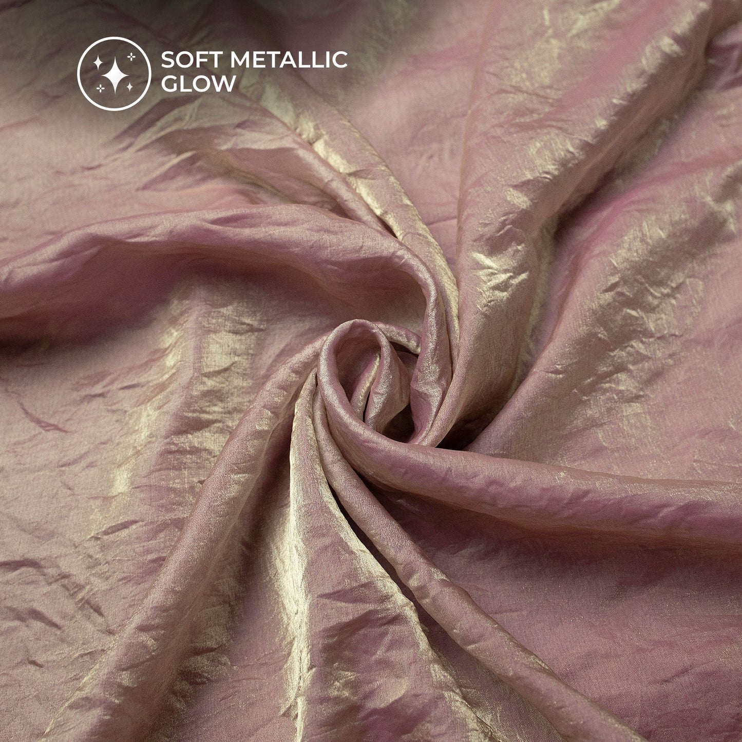 Exclusive Lemonade Pink Plain Shimmer Tissue Fabric