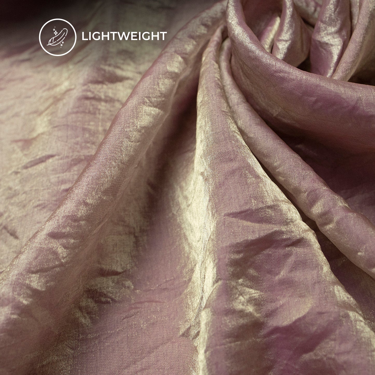 Exclusive Lemonade Pink Plain Shimmer Tissue Fabric