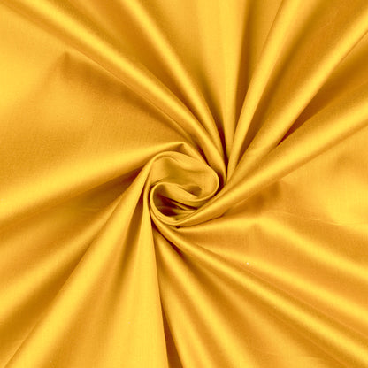 Mustard Yellow Plain Glazed Cotton Fabric