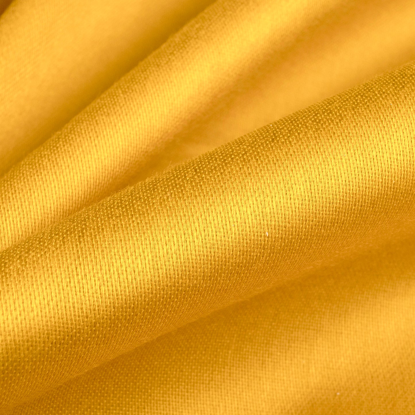 Mustard Yellow Plain Glazed Cotton Fabric