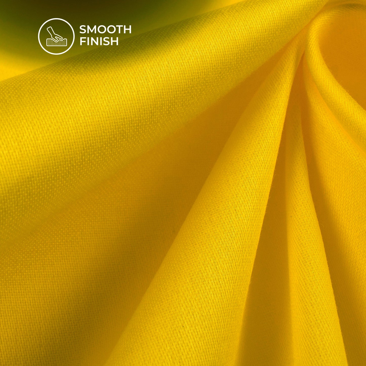 Yellow Plain Glazed Cotton Fabric