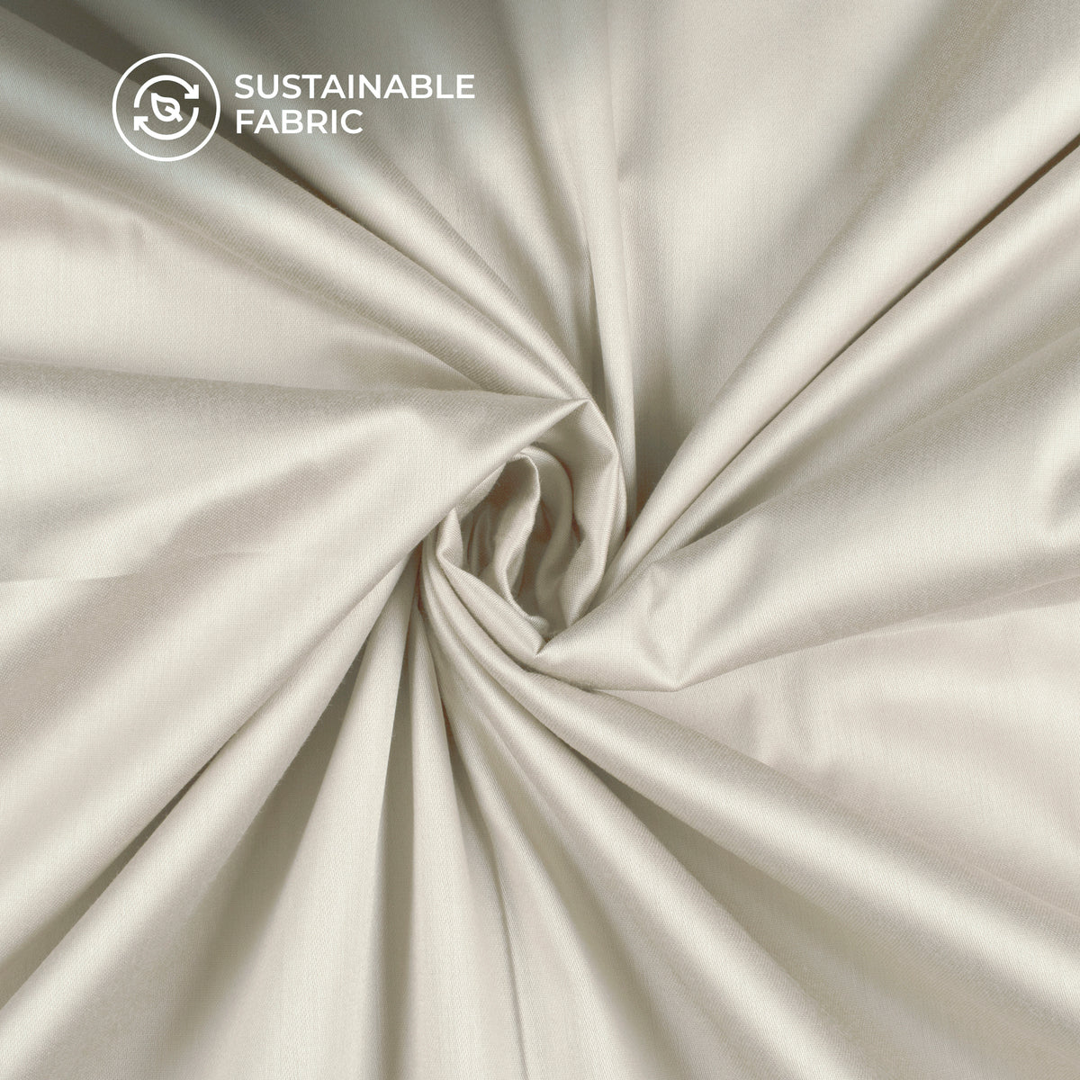 Paper Beige Plain Glazed Cotton Fabric