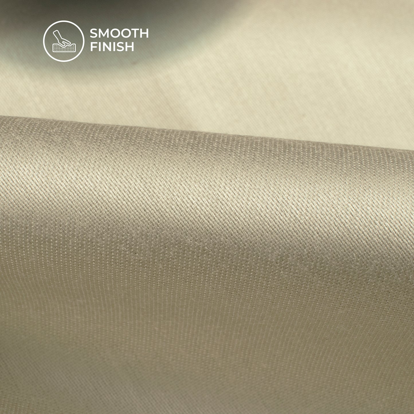 Paper Beige Plain Glazed Cotton Fabric