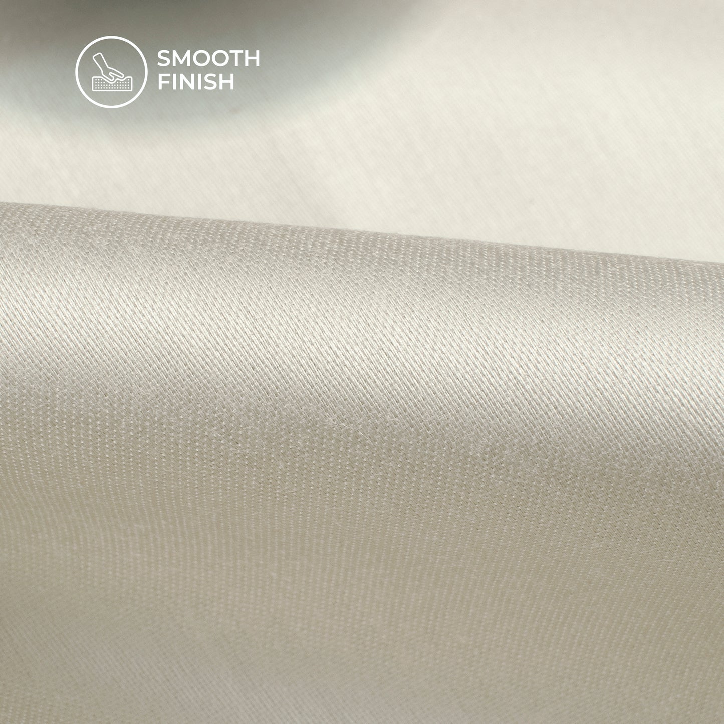 Paper Beige Plain Glazed Cotton Fabric