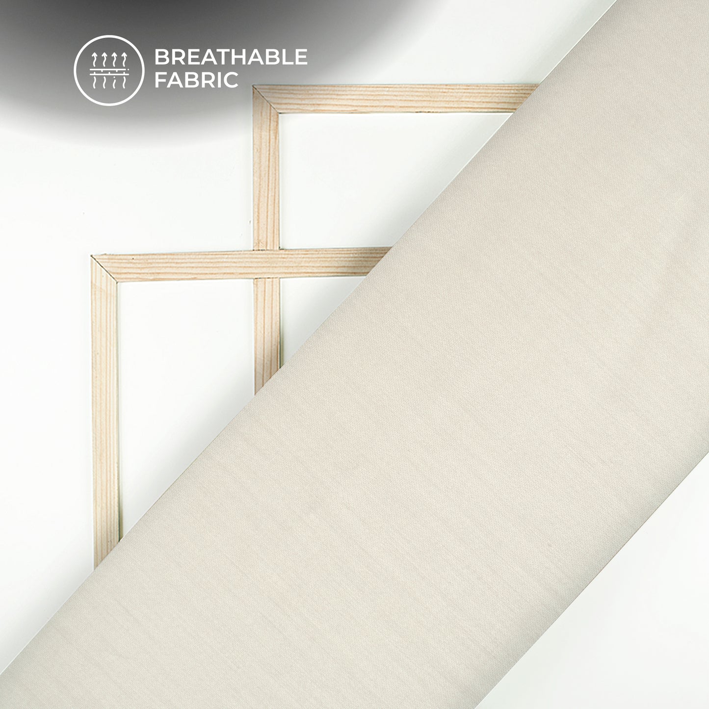 Paper Beige Plain Glazed Cotton Fabric