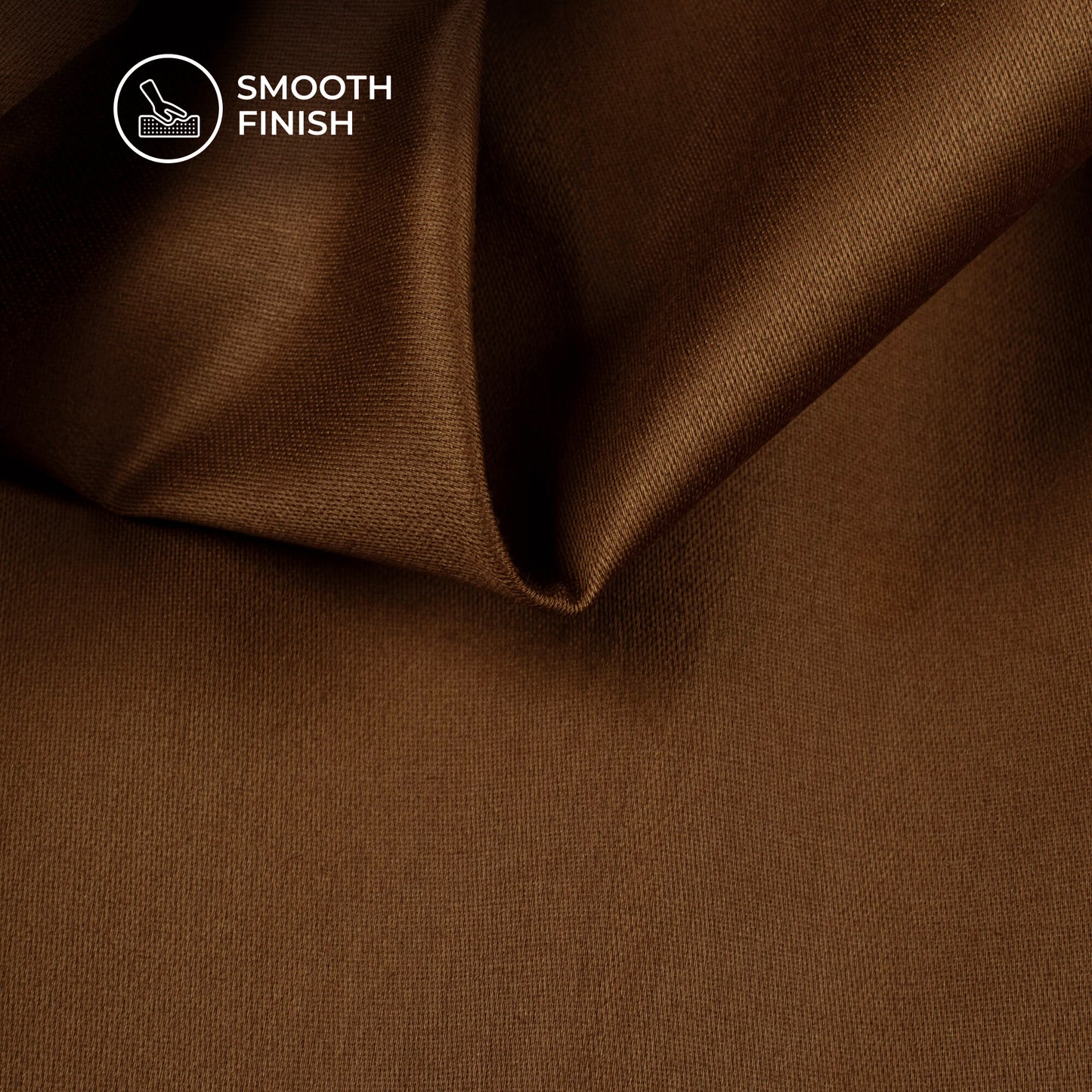 Peanut Brown Plain Glazed Cotton Fabric