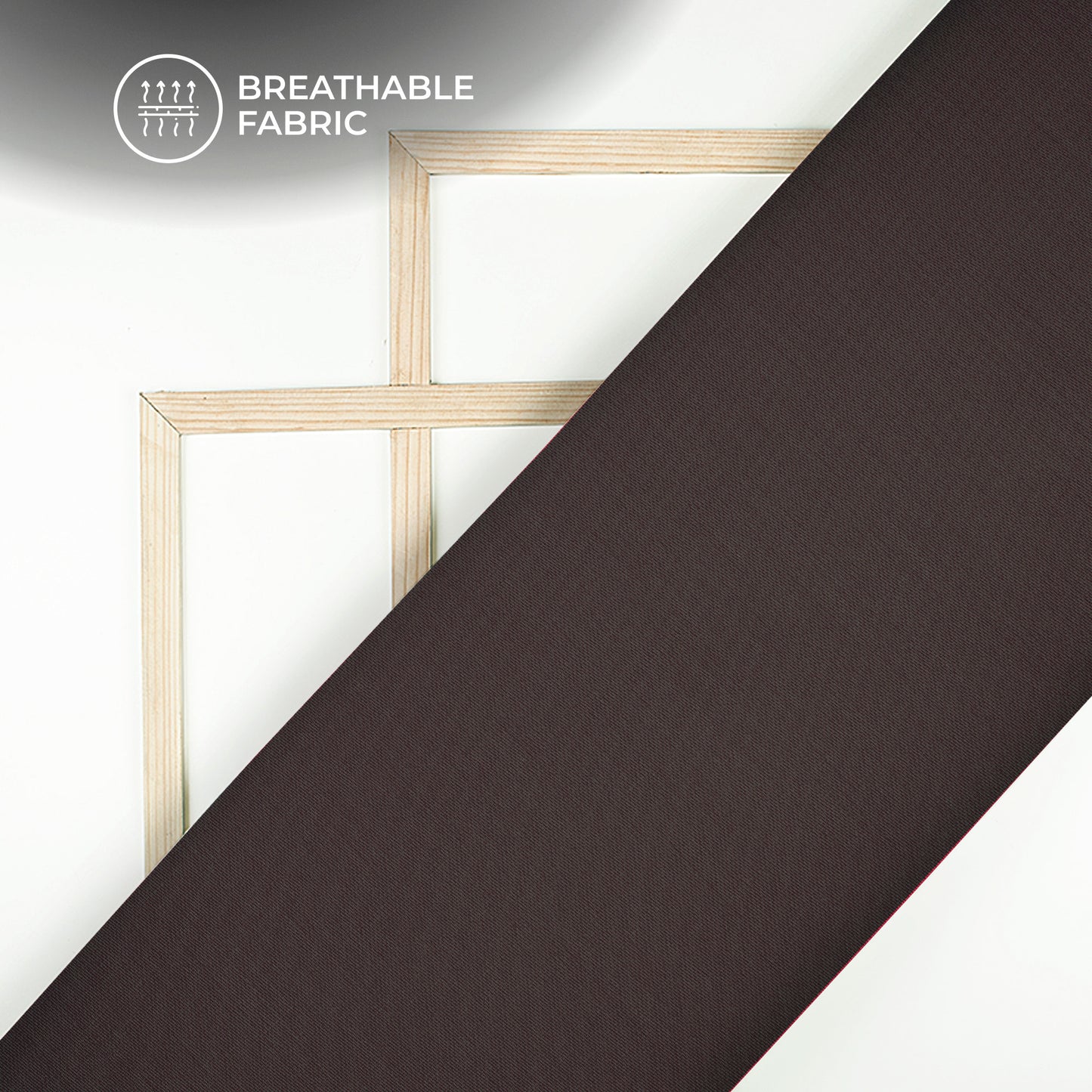 Brown Plain Glazed Cotton Fabric