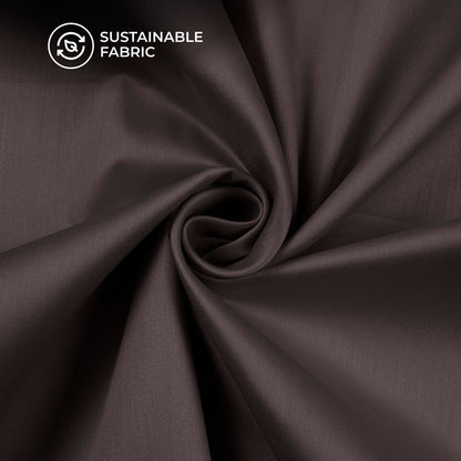 Brown Plain Glazed Cotton Fabric