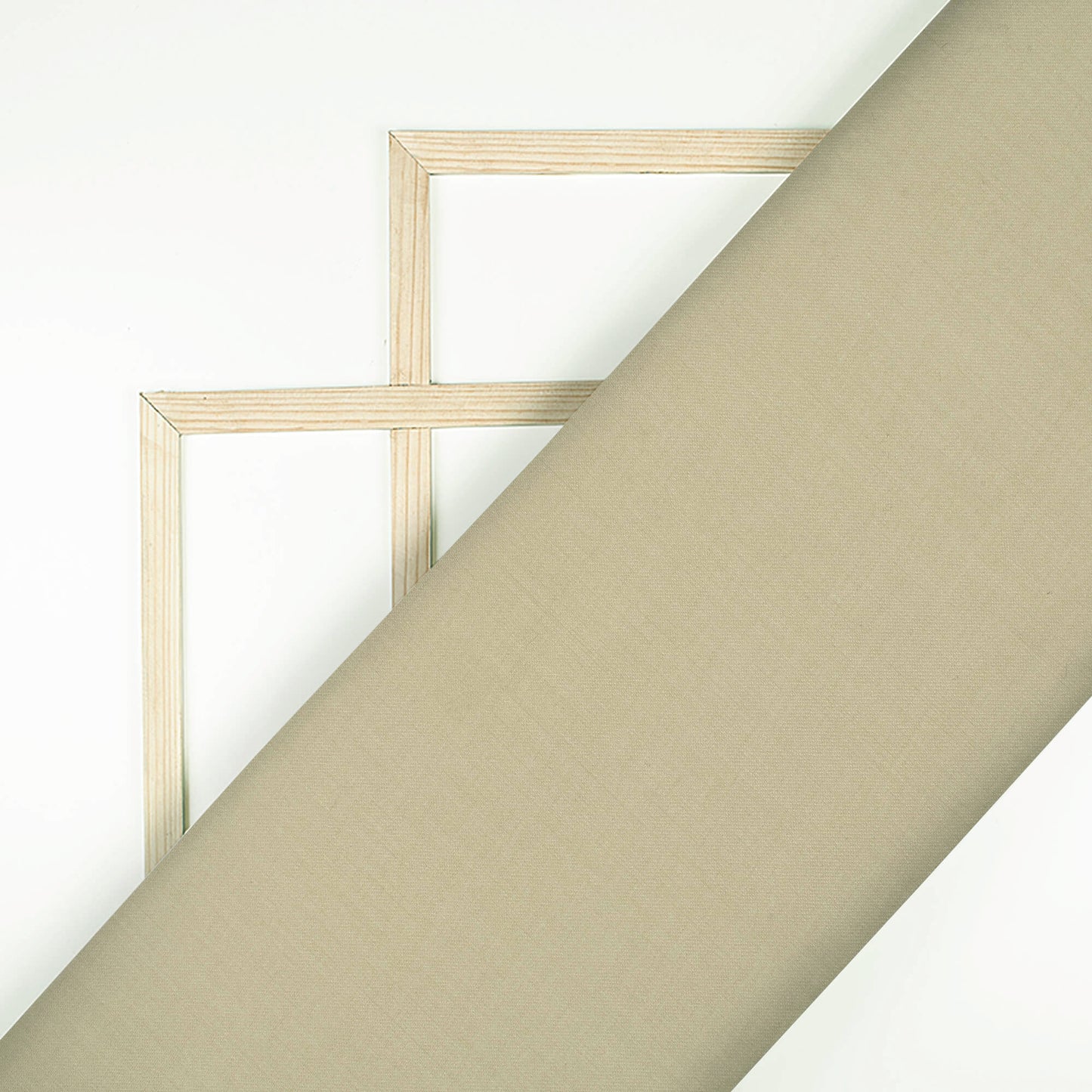 Oyster Beige Plain Glazed Cotton Fabric