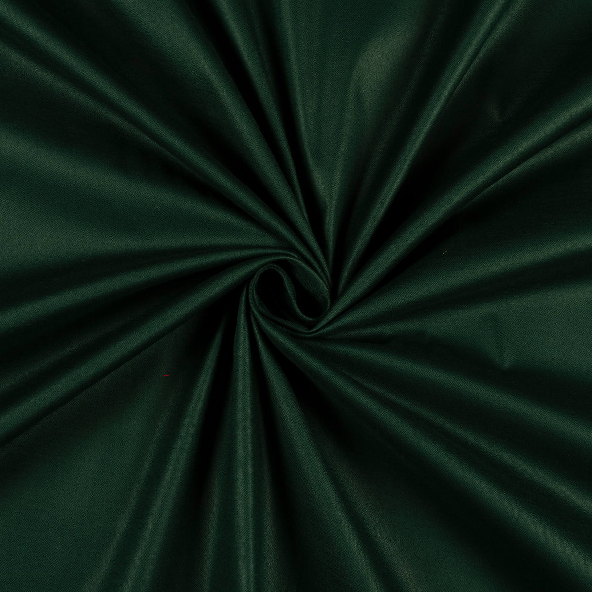 Bottle Green Plain Glazed Cotton Fabric
